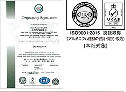 ISO9001認証取得